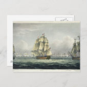 De overwinning van HMS op de Franse lijn, vergezel Briefkaart (Voorkant / Achterkant)