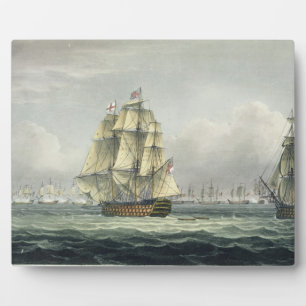 De overwinning van HMS op de Franse lijn, vergezel Fotoplaat