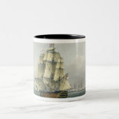 De overwinning van HMS op de Franse lijn, vergezel Tweekleurige Koffiemok (Center)