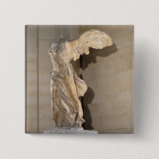 De overwinning van Samothrace Vierkante Button 5,1 Cm (Voorkant)