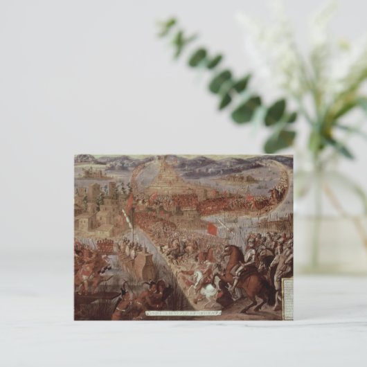 De overwinning van Tenochtitlan Briefkaart (Staand voorkant)