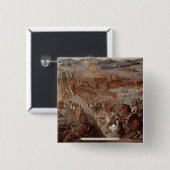 De overwinning van Tenochtitlan Vierkante Button 5,1 Cm (Voorkant /achterkant)