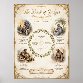 De overzichtsposter van het boek Rechters Poster
