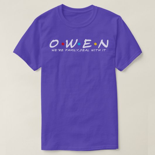 De Owen Family Owen Achternaam Owen T-shirt (Design voorkant)