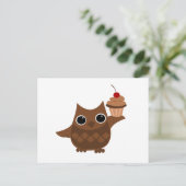 De Owl en de Cupcake Briefkaart (Staand voorkant)