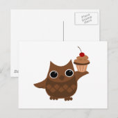 De Owl en de Cupcake Briefkaart (Voorkant / Achterkant)