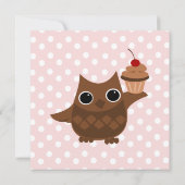 De Owl en de Cupcake Kaart (Achterkant)