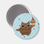 De Owl en de Cupcake Magneet (Voorkant / Achterkant)