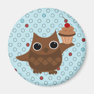 De Owl en de Cupcake Magneet