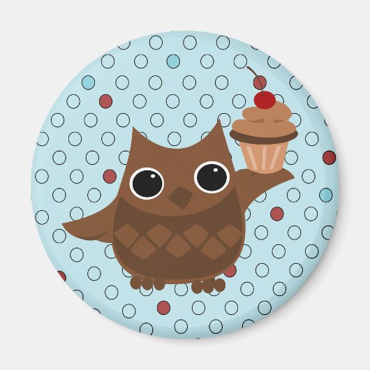 De Owl en de Cupcake Magneet (Voorkant)