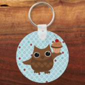 De Owl en de Cupcake Sleutelhanger (Voorkant)
