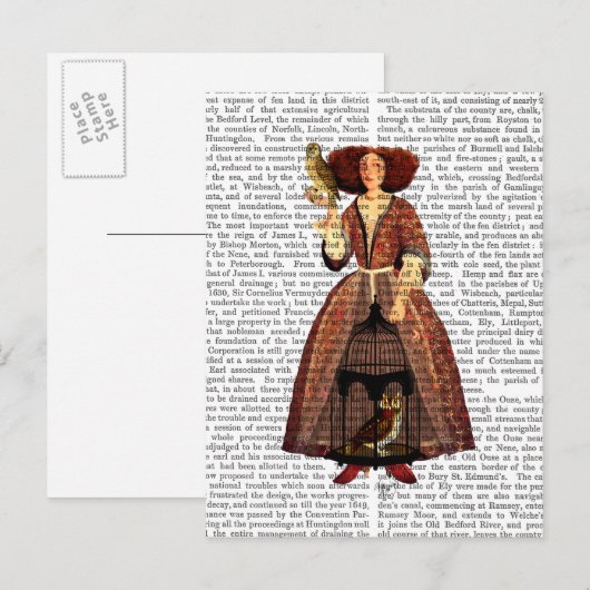 De Owl Lady Briefkaart (Voorkant / Achterkant)