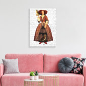 De Owl Lady Canvas Afdruk (Insitu (Woonkamer))