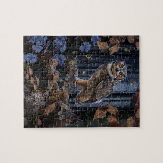 De owl puzzle legpuzzel (Horizontaal)