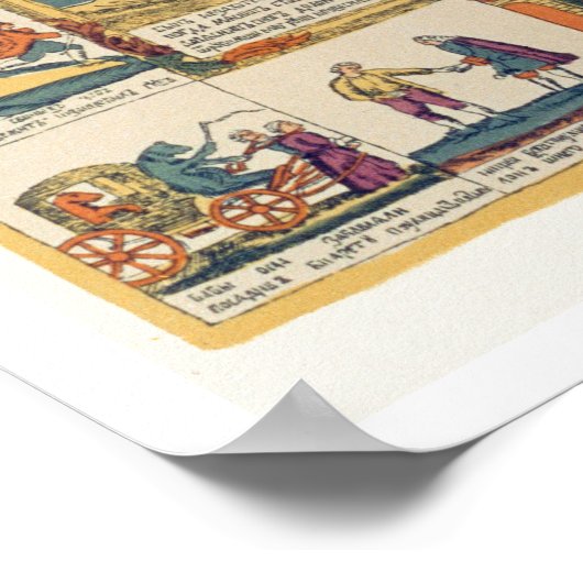 De Ox geeft de voorkeur aan een Butcher, Russisch, Poster (Hoek)