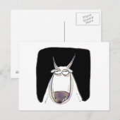 de ox ziet er uit van een expressieloze grappige c briefkaart (Voorkant / Achterkant)