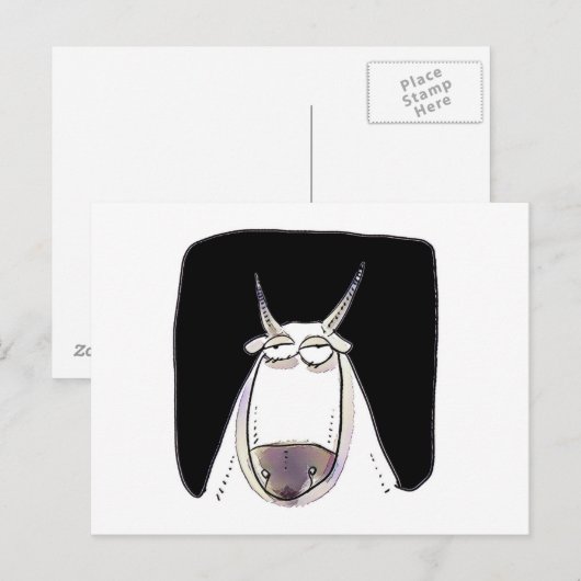 de ox ziet er uit van een expressieloze grappige c briefkaart (Voorkant / Achterkant)