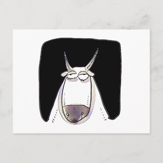 de ox ziet er uit van een expressieloze grappige c briefkaart (Voorkant)