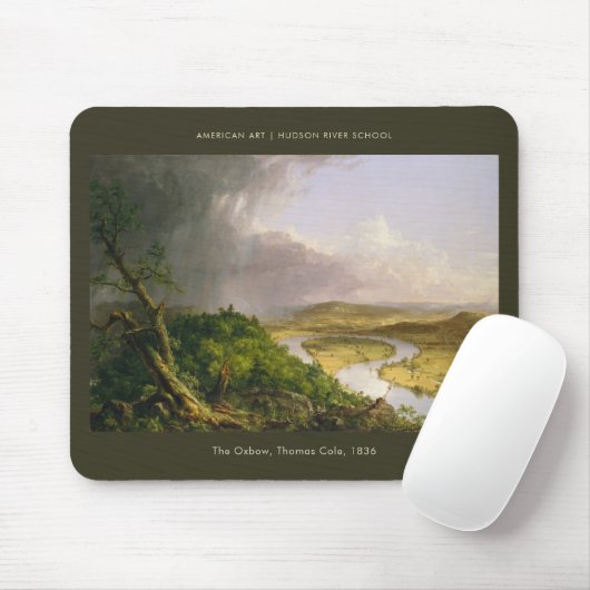 De Oxbow Thomas Cole Fine Art-landschapsschilderin Muismat (Met muis)