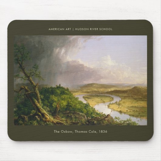 De Oxbow Thomas Cole Fine Art-landschapsschilderin Muismat (Voorkant)