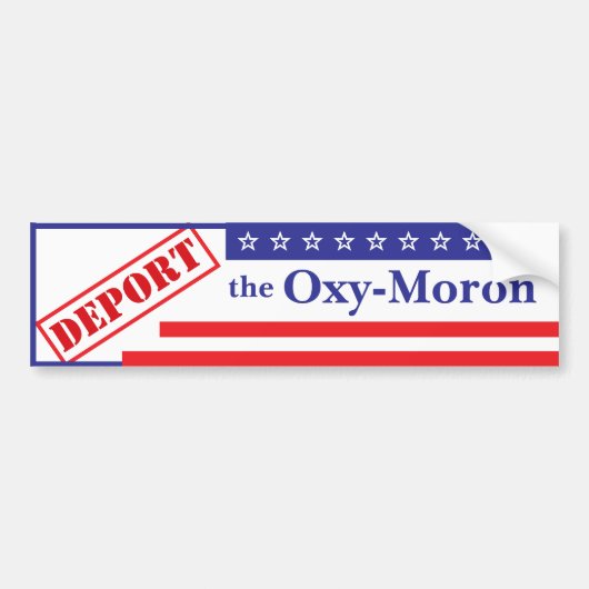 De Oxy-Moron Bumpersticker uitzetten (Voorkant)