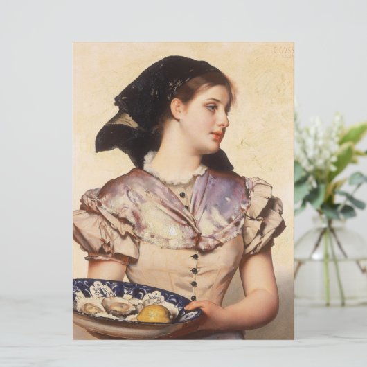 De Oyster Meisje Kaart (Staand voorkant)