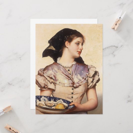 De Oyster Meisje Kaart (Voorkant / Achterkant in situ)