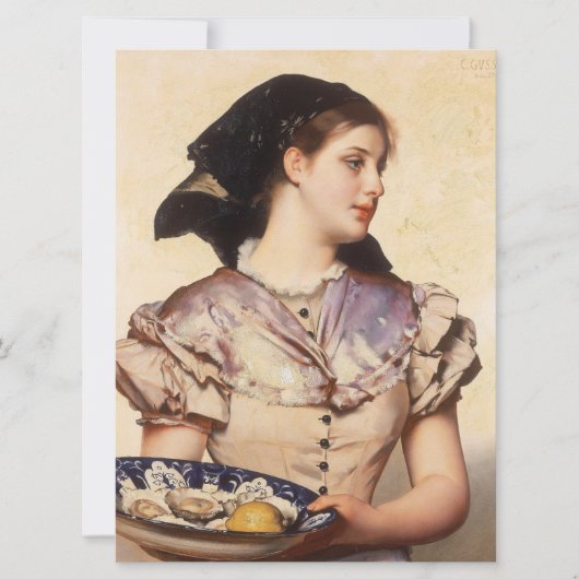 De Oyster Meisje Kaart (Voorkant)