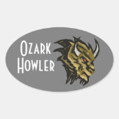 De Ozark Howler Ovale Sticker (Voorkant)