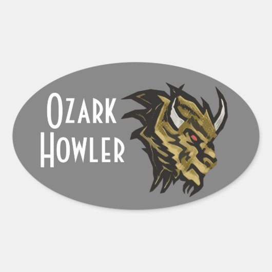 De Ozark Howler Ovale Sticker (Voorkant)