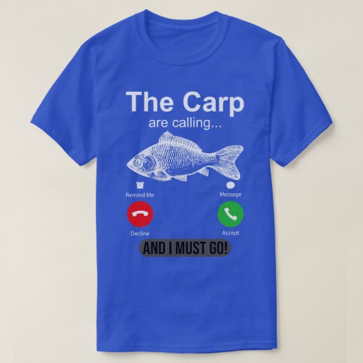 De P bellen en ik moet grappig worden Gevist T-shirt (Design voorkant)