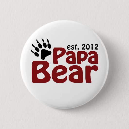 de pa draagt klauw 2012 ronde button 5,7 cm (Voorkant)