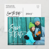 De paar Foto bewaart het van de Datum Moderne Bors Briefkaart (Voorkant / Achterkant)