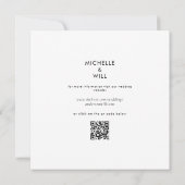 De paar Monogram van de Foto Moderne Vierkant spar Save The Date (Achterkant)