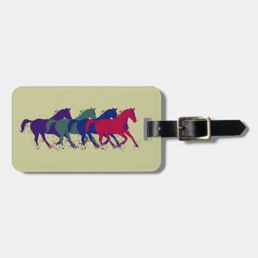 de+paarden bagagelabel (Voorkant horizontaal)