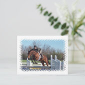 De paarden en tonen het Springen Briefkaart (Staand voorkant)