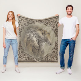De paarden fleece deken
