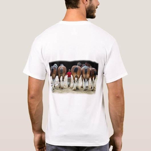 De paarden lopen t-shirt (Achterkant)