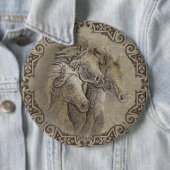 De paarden ronde button 6,0 cm (In situ)