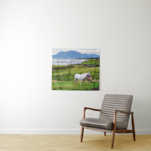 De paarden van Connemara Galway, Ierland Wandkleed