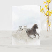 De Paarden van de sneeuw Kaart (Gele Bloem)