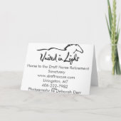 De Paarden van de winter Feestdagen Kaart (Achterkant)