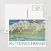 DE PAARDEN VAN NEPTUNUS RIJDEN OP DE GOLVEN BRIEFKAART (Voorkant / Achterkant)