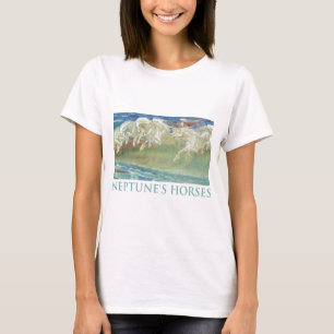 DE PAARDEN VAN NEPTUNUS RIJDEN OP DE GOLVEN T-SHIRT