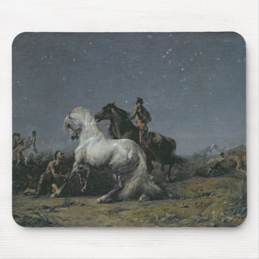 De paardendieven, 19e eeuw muismat (Voorkant)