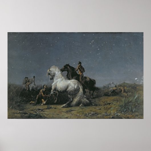 De paardendieven, 19e eeuw poster (Voorkant)