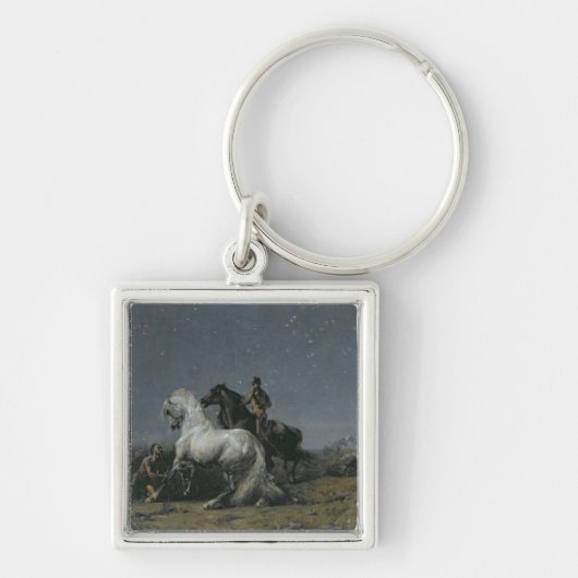 De paardendieven, 19e eeuw sleutelhanger (Voorkant)