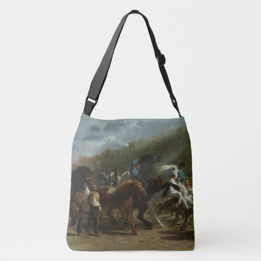 De PaardenFair Classic LARGE Cross Body Canvas tas (Achterkant)
