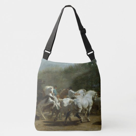 De PaardenFair Classic LARGE Cross Body Canvas tas (Voorkant)