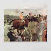 De paardenrace, ca.1890 briefkaart (Voorkant)